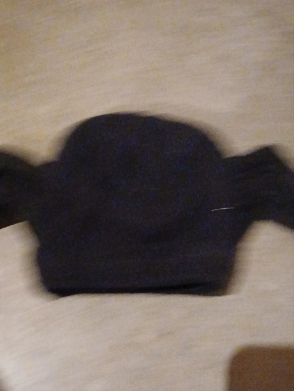 Koala Kids Black Bat Ear Beanie with White Eye and Fang Appliqué